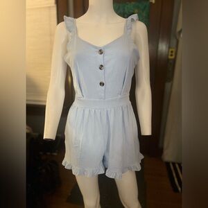 Zaful Sky Blue Romper